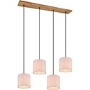 Lampa wisząca skandynawska z abażurami Elmau 100 szara Trio do salonu i sypialni