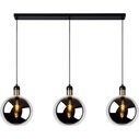 Lampa wisząca potrójna szklana Julius 105 szkło dymione Lucide do kuchni i jadalni