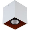 Punktowa Lampa spot kwadratowa Bodibis 8 biało-miedziana Lucide do kuchni i przedpokoju