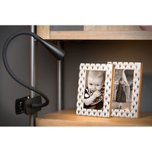 Lampka biurkowa z klipsem Zozy LED czarna Lucide do czytania i na biurko