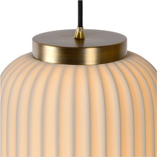 Lampa ceramiczna wisząca Goose 19 biała Lucide do salonu i kuchni