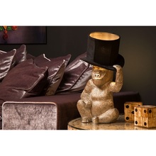 Lampa stołowa dekoracyjna "małpka" Gust srebrno-czarna Lucide do salonu i sypialni