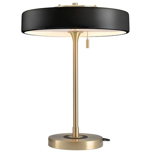Lampa stołowa designerska Artdeco czarno-złota Step Into Design do salonu i sypialni