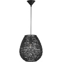 Lampa rattanowa wisząca Lombok 30 czarna do salonu i kuchni