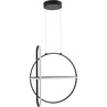 Lampa wisząca nowoczesna Gallo Round LED czarna do salonu i kuchni