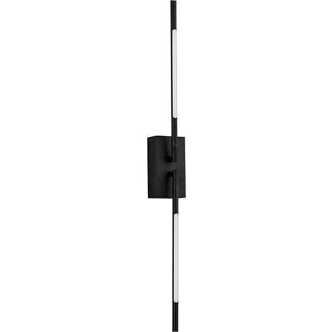 Stylowy Kinkiet podwójny minimalistyczny Daren LED czarny do sypialni i salonu
