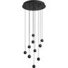 Punktowa Lampa minimalistyczna wiszące kule Besar LED czarna nad stół