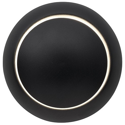 Stylowy Kinkiet okrągły regulowany Roundy LED czarny do sypialni i salonu