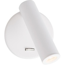 Stylowy Kinkiet regulowany z włącznikiem Bento LED biały do sypialni i salonu