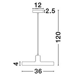 Punktowa Lampa wisząca minimalistyczna Denver 36 czarna nad stół