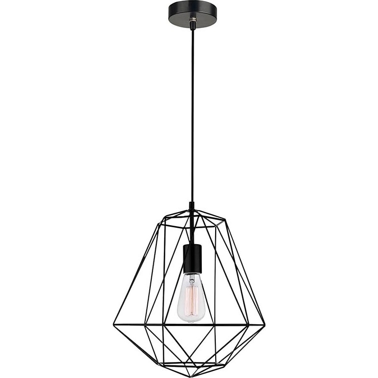 Lampa wisząca druciana geometryczna Trad 35 czarna do salonu i kuchni