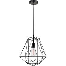 Lampa wisząca druciana geometryczna Trad 35 czarna do salonu i kuchni