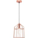 Lampa wisząca druciana Hugo 19 miedziana do salonu i kuchni