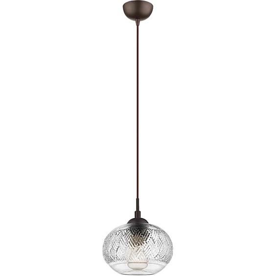 Dekoracyjna Lampa wisząca szklana retro Daren 18 przezroczysta do kuchni i salonu