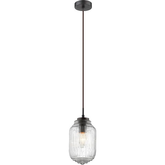 Dekoracyjna Lampa wisząca szklana retro Daren 12 przezroczysta do kuchni i salonu