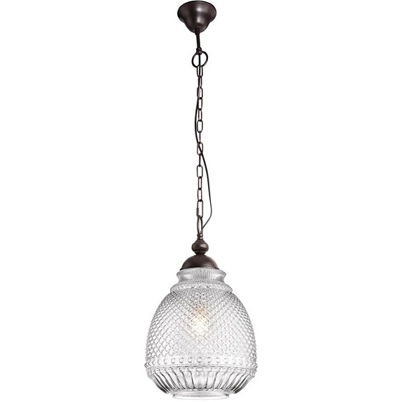 Dekoracyjna Lampa szklana wisząca retro Lonna 27 przezroczysta do kuchni i salonu