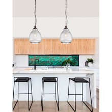 Dekoracyjna Lampa szklana wisząca retro Lonna 27 przezroczysta do kuchni i salonu
