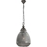 Dekoracyjna Lampa szklana wisząca retro Lonna 27 szara do kuchni i salonu