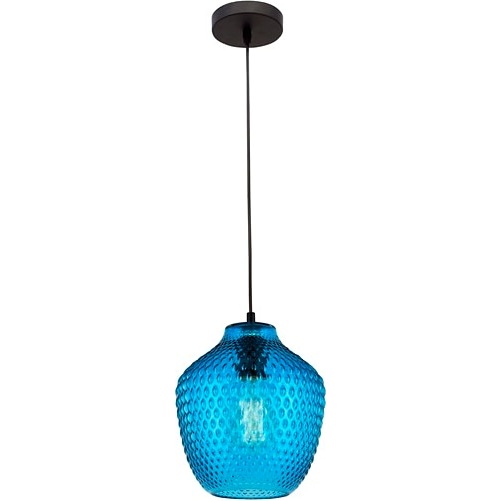 Dekoracyjna Lampa wisząca szklana dekoracyjna Trop 23 niebieska do kuchni i salonu