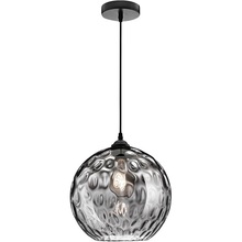 Dekoracyjna Lampa szklana kula wisząca Labda II czarna do kuchni i salonu