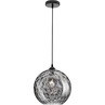Dekoracyjna Lampa szklana kula wisząca Labda 30 czarna do kuchni i salonu