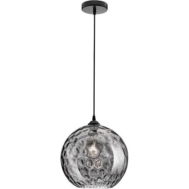 Dekoracyjna Lampa szklana kula wisząca Labda 30 czarna do kuchni i salonu