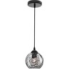 Dekoracyjna Lampa wisząca szklana kula dekoracyjna Perlage 14 czarna do kuchni i salonu