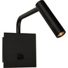 Stylowy Kinkiet minimalistyczny z włącznikiem Palermo LED czarny do sypialni i salonu