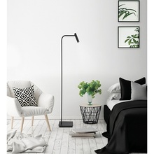 Lampa podłogowa minimalistyczna Palermo LED czarna do czytania i salonu