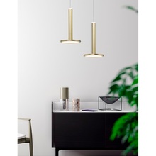 Złota lampa wisząca glamour Plato 15 LED do salonu i kuchni