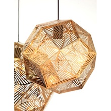 Lampa wisząca ażurowa geometryczna Bari 32 złota do salonu i kuchni