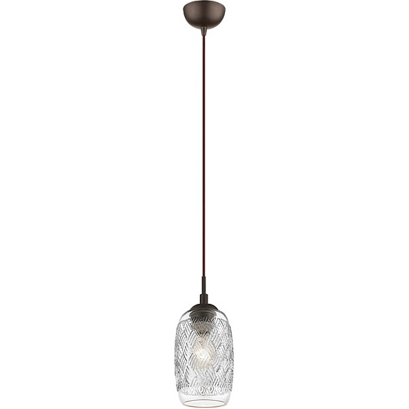 Dekoracyjna Lampa wisząca szklana retro Daren II 12 przezroczysta do kuchni i salonu