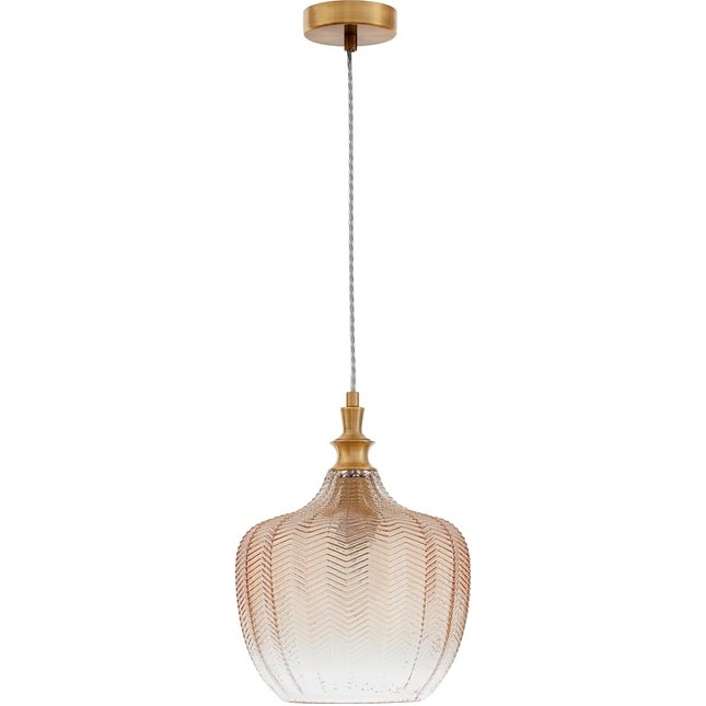 Dekoracyjna Lampa szklana wisząca Omnia 24 bursztynowa do kuchni i salonu