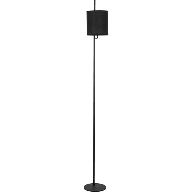 Lampa podłogowa minimalistyczna z abażurem Manaya czarna do czytania i salonu
