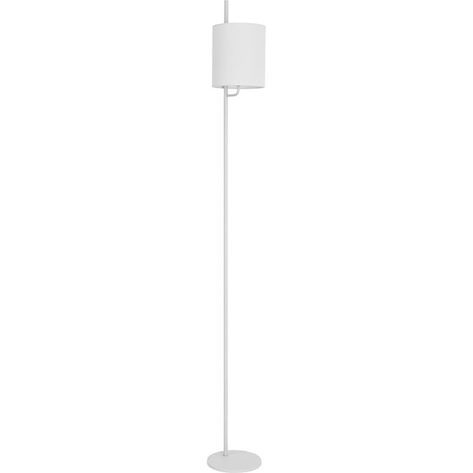 Lampa podłogowa minimalistyczna z abażurem Manaya biała do czytania i salonu