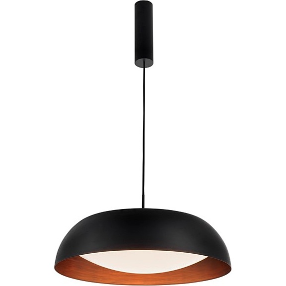 Lampa wisząca okrągła Stansted 60 LED czarna do salonu i kuchni