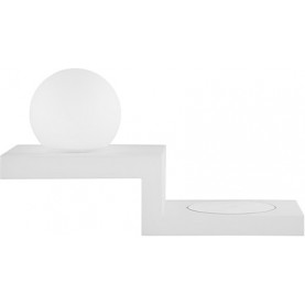 Stairs LED white modern wall lamp with shelf