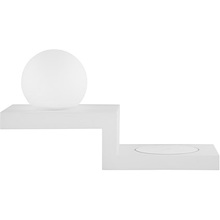 Stylowy Kinkiet dekoracyjny z półką Stairs LED biały do sypialni i salonu