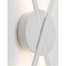 Stylowy Kinkiet podwójny minimalistyczny Tip LED biały mat do sypialni i salonu