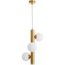 Klein III white&brass glamour glass balls pendant lamp