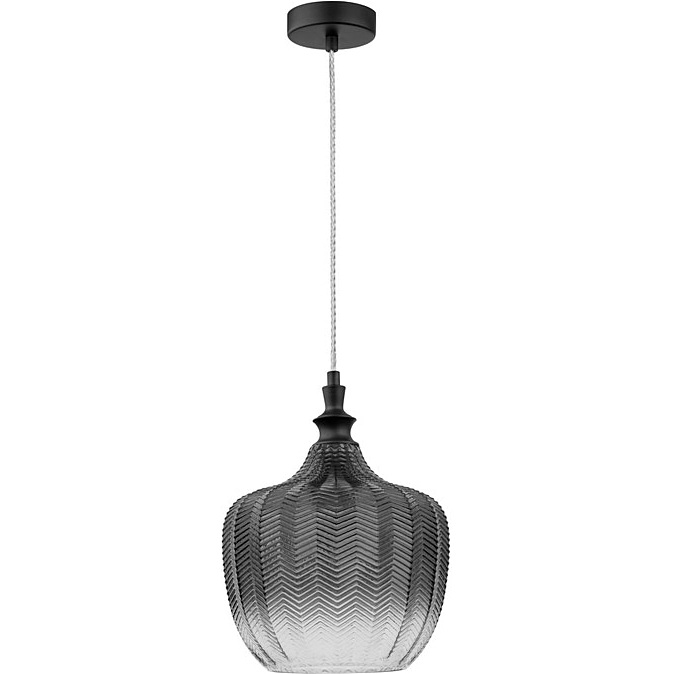 Dekoracyjna Lampa wisząca szklana dekoracyjna Omnia 24 szara do kuchni i salonu
