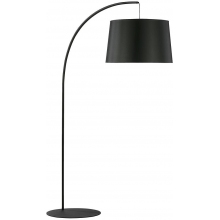 Ładna Lampa łukowa podłogowa z abażurem Hang czarna TK Lighting do salonu i sypialni.