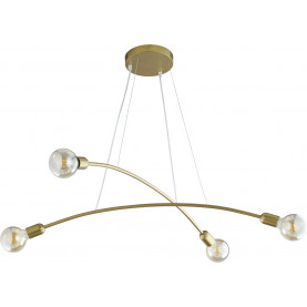 Elegancka Lampa wisząca "patyczak" glamour Helix IV złota TK Lighting do salonu i jadalni.