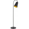 Ładna Lampa podłogowa regulowana Wire czarno-złota TK Lighting do salonu i sypialni.