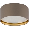 Stylowy Plafon okrągły glamour Bilbao 45 beżowo-złoty TK Lighting z abażurem do salonu i sypialni.
