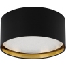 Stylowy Plafon okrągły glamour Bilbao 45 czarno-złoty TK Lighting z abażurem do salonu i sypialni.