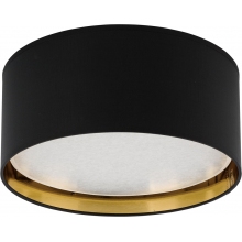 Stylowy Plafon okrągły glamour Bilbao 45 czarno-złoty TK Lighting z abażurem do salonu i sypialni.