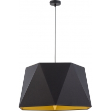 Stylowa Lampa wisząca geometryczna z abażurem Ivo 66 czarno-złota TK Lighting do salonu i nad stół.