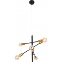 Stylowa Lampa loft wiszące "żarówki" Todi 60 złoto-czarna MaxLight do salonu i nad stół.