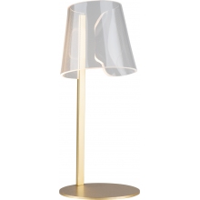 Lampa stołowa glamour Seda LED złota MaxLight do salonu i sypialni.